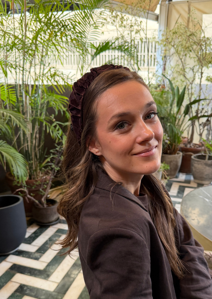 קשת פטיט ויולה קטיפה חום שוקולד