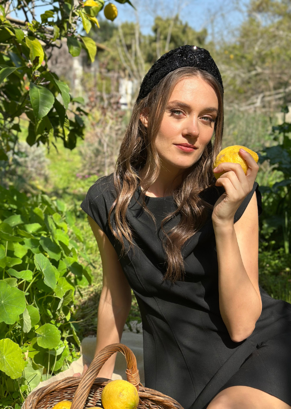 קשת בינונית זואי פייטים שחורים