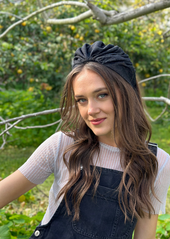 קשת רחבה סלין ג׳ינס שחור