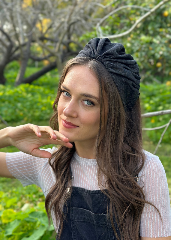 קשת רחבה סלין ג׳ינס שחור