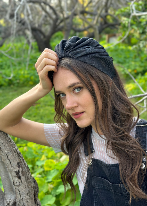 קשת רחבה סלין ג׳ינס שחור