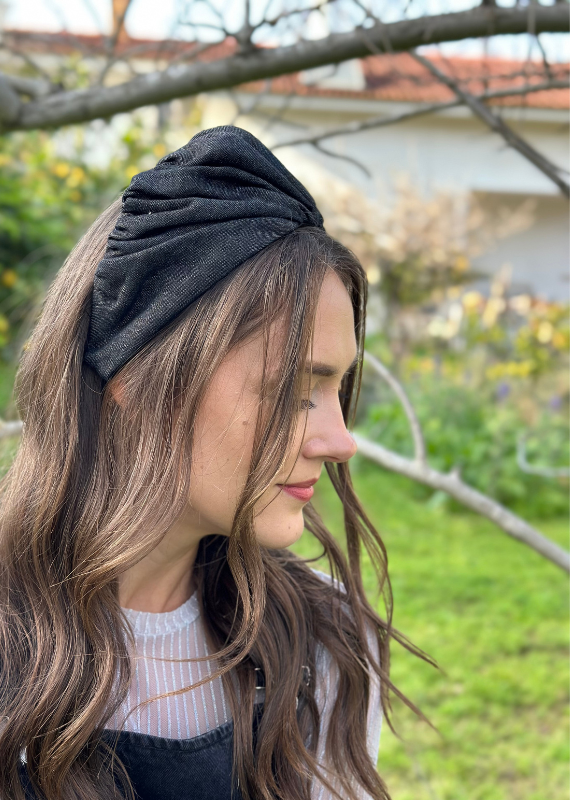 קשת רחבה סלין ג׳ינס שחור