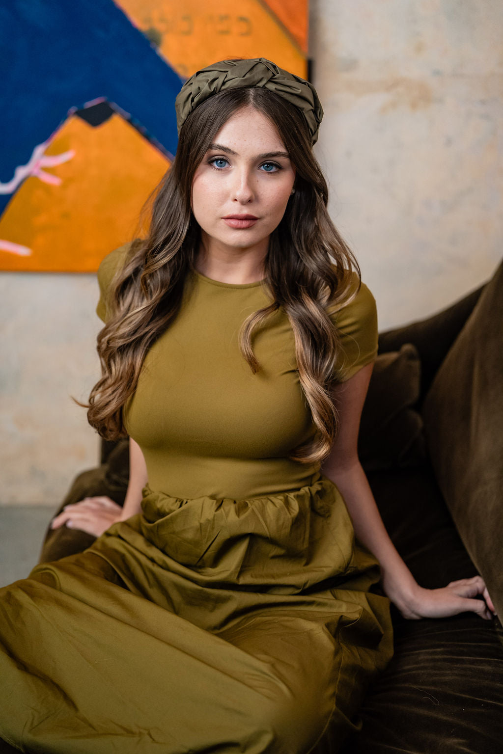 קשת לונה צרה ירוק זית