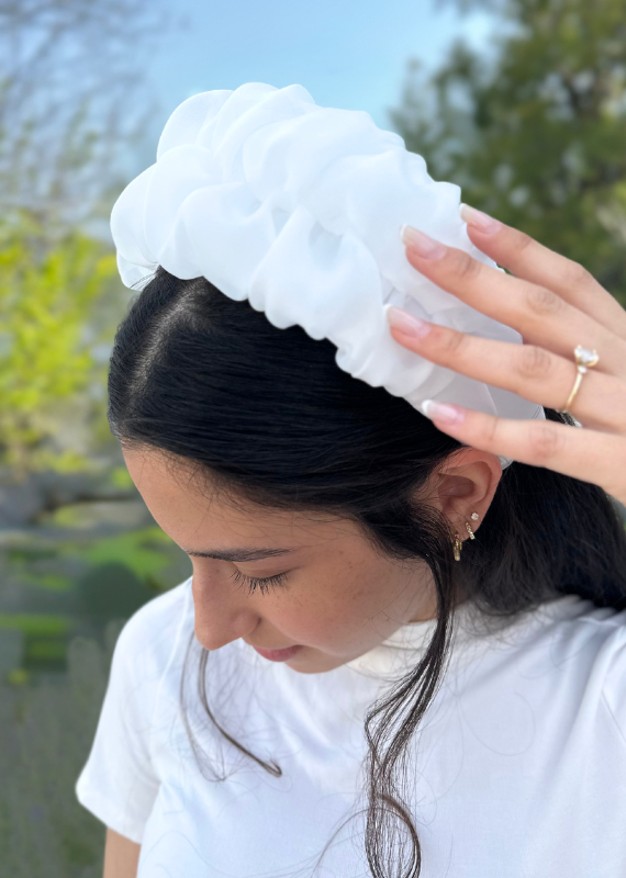 קשת רנה אורגנזה בינונית פנינה לבנה