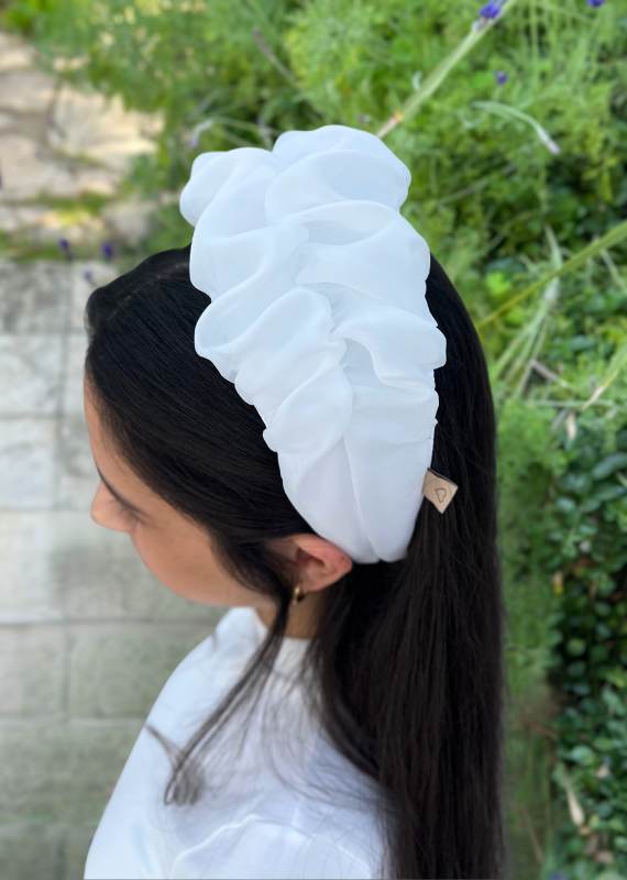 קשת רנה אורגנזה בינונית פנינה לבנה