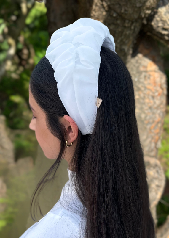 קשת רנה אורגנזה בינונית פנינה לבנה