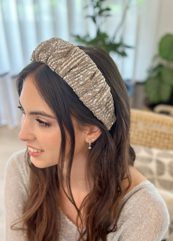 קשת ויולה צרה פייטים כסוף מלוכלך