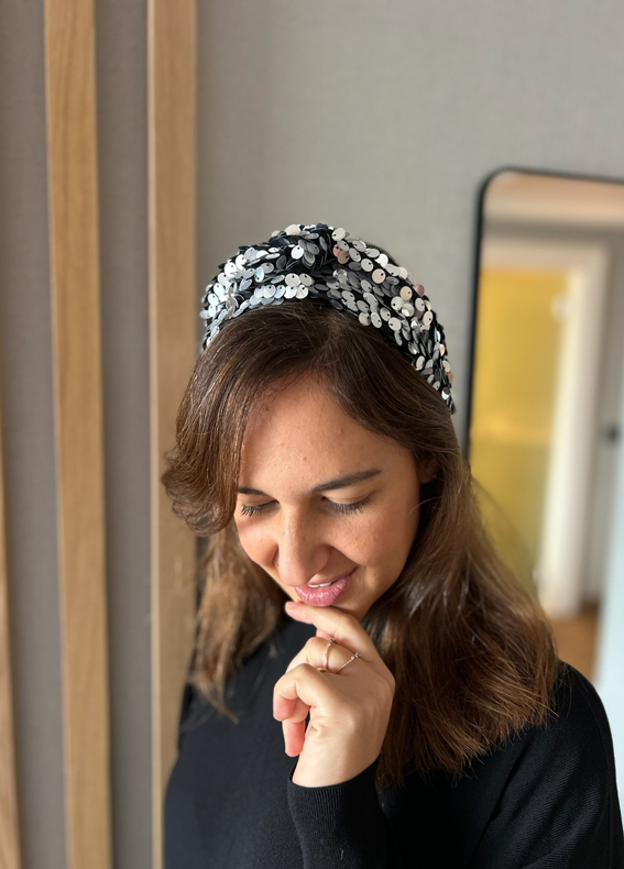 קשת זואי פייטים כסופים