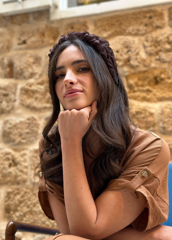 קשת רחבה רנה חום שוקולד