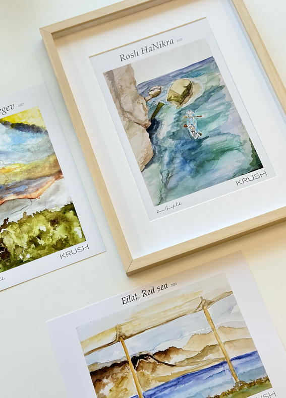 סט ציורים ישראלים