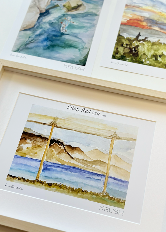 סט ציורים ישראלים