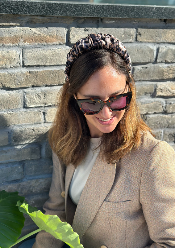 קשת צרה מילה קטיפה מנומרת