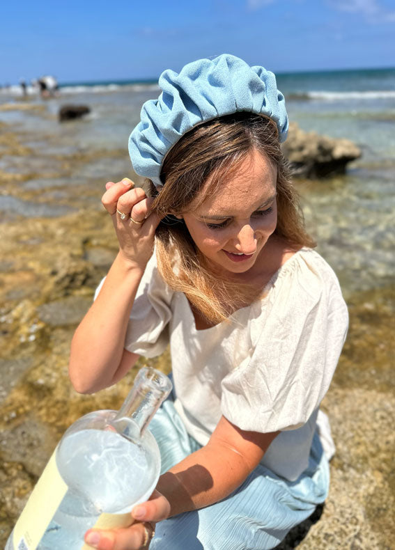 קשת רחבה ויולה ג׳ינס בהיר