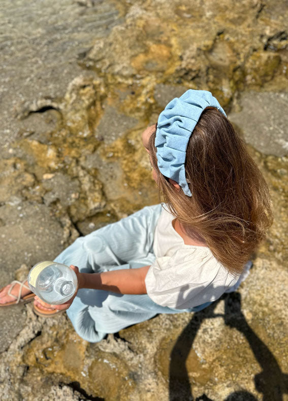 קשת רחבה ויולה ג׳ינס בהיר