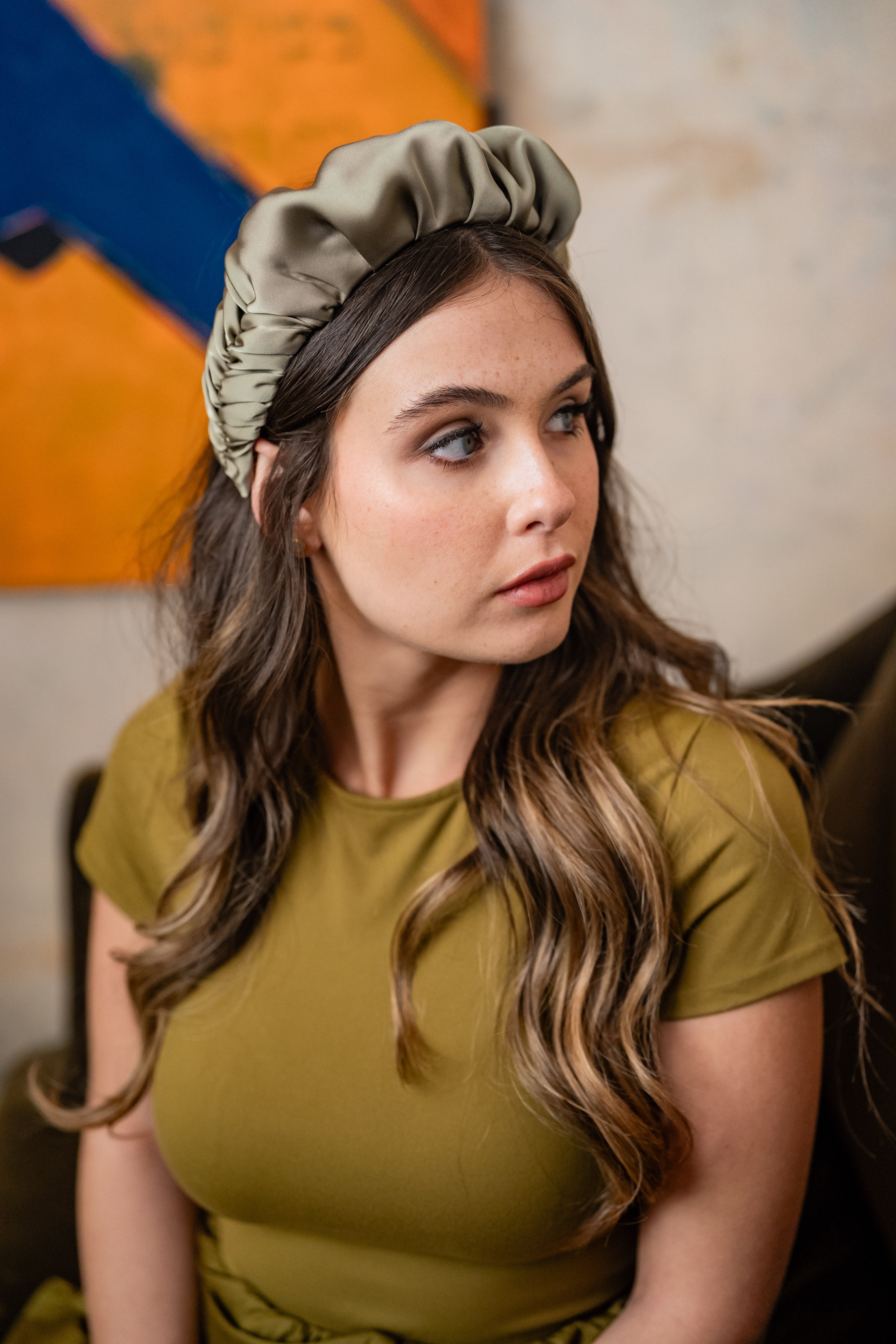 קשת ז׳אן צרה ירוק מעושן