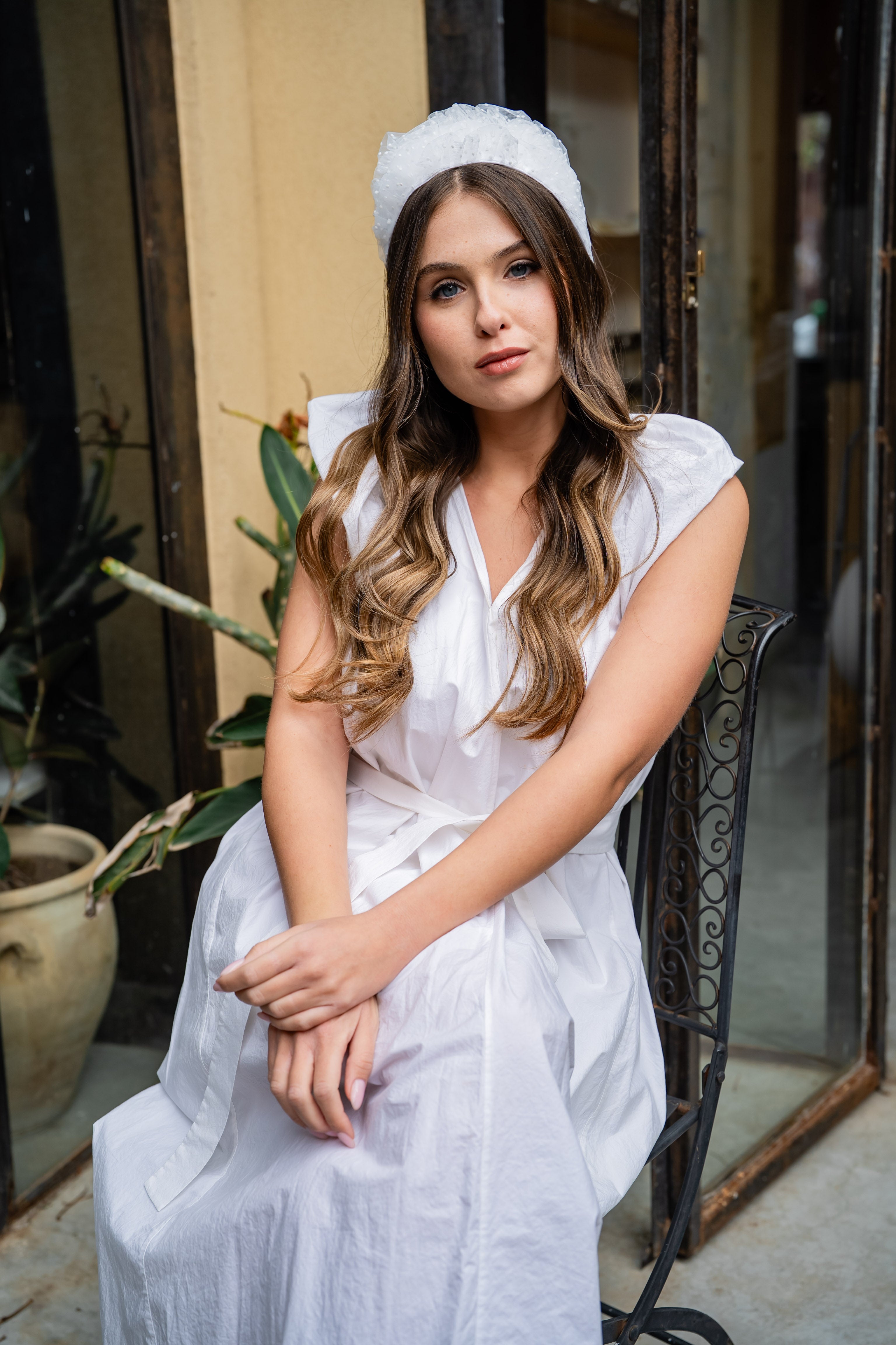 קשת רנה רחבה נקודות לבן