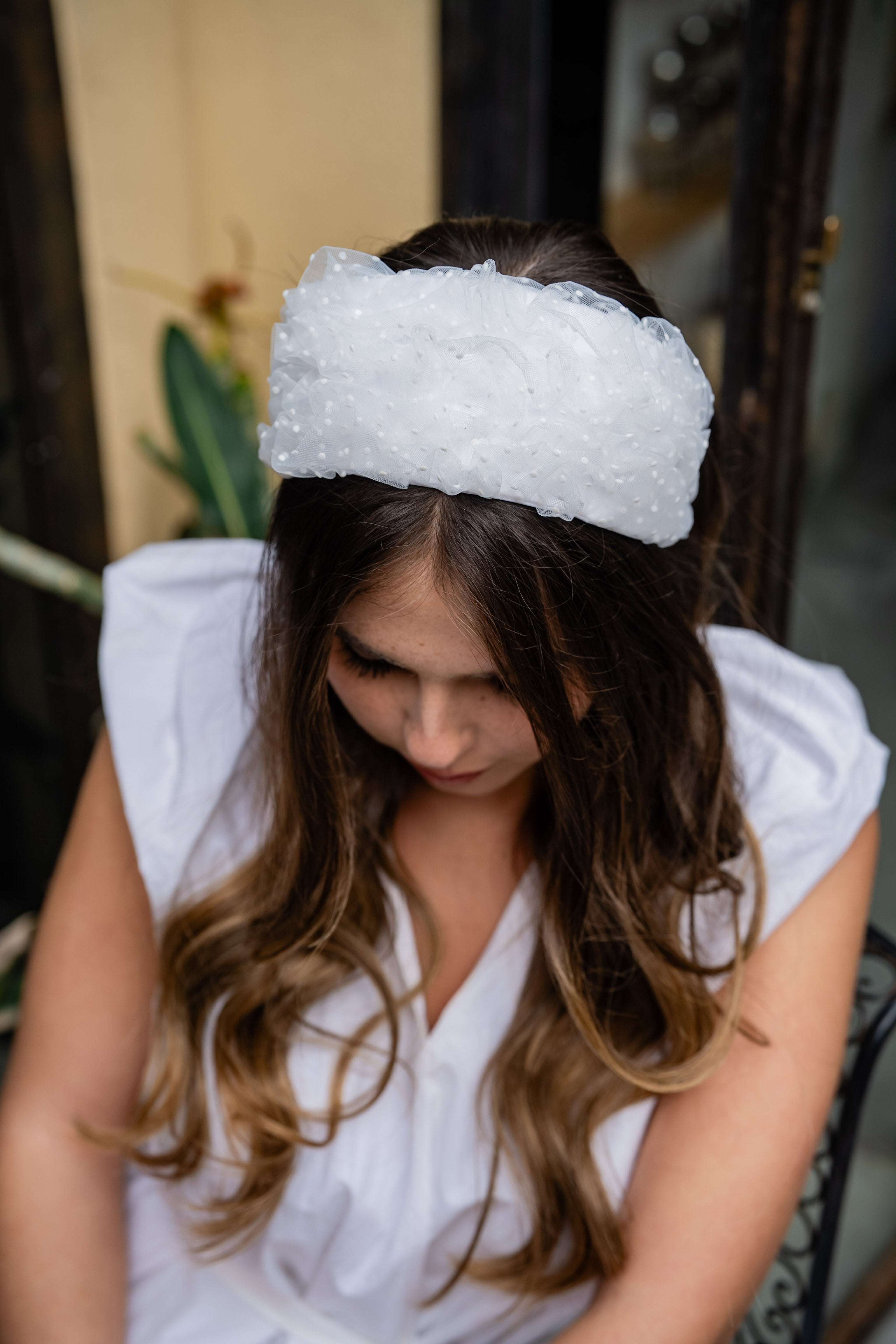 קשת רנה רחבה נקודות לבן