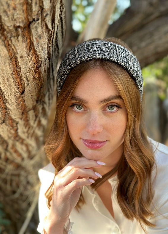 קשת פיורי טוויד שחור