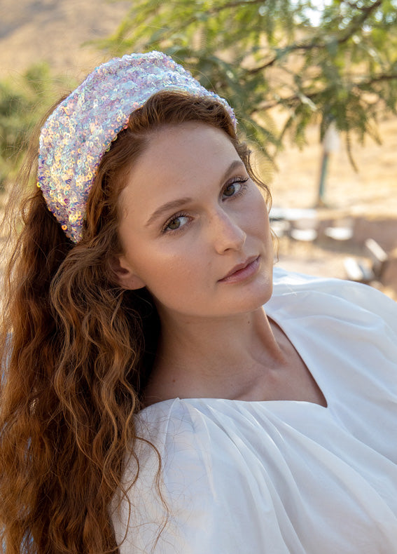 קשת ארבל פאייטים ורוד