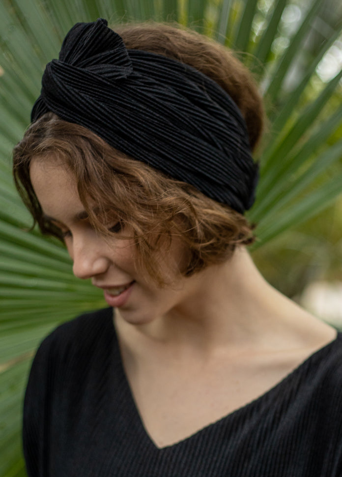 לוטוס סרט סקוטש רחב שחור פליסה