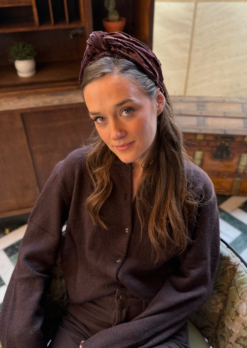 קשת רחבה מאיה חום שוקולד