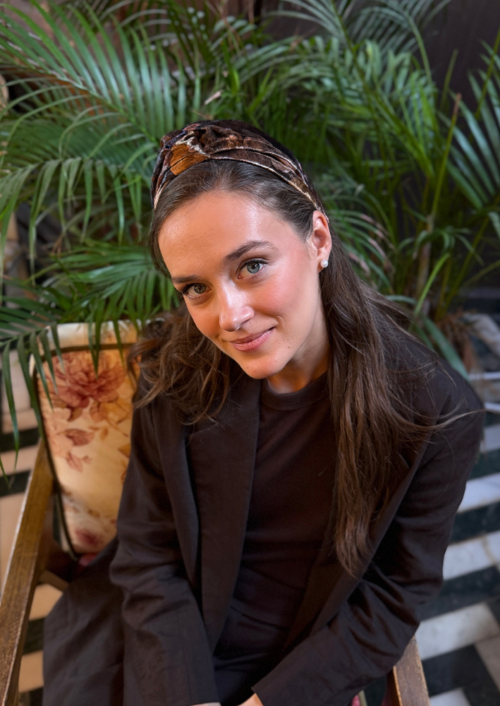 סרט זואי קטיפה שחור עמוק