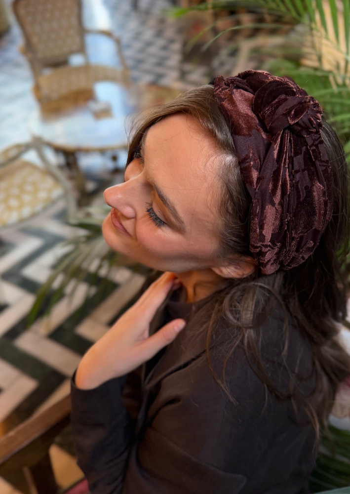 סרט לקשירה מאיה חום שוקולד