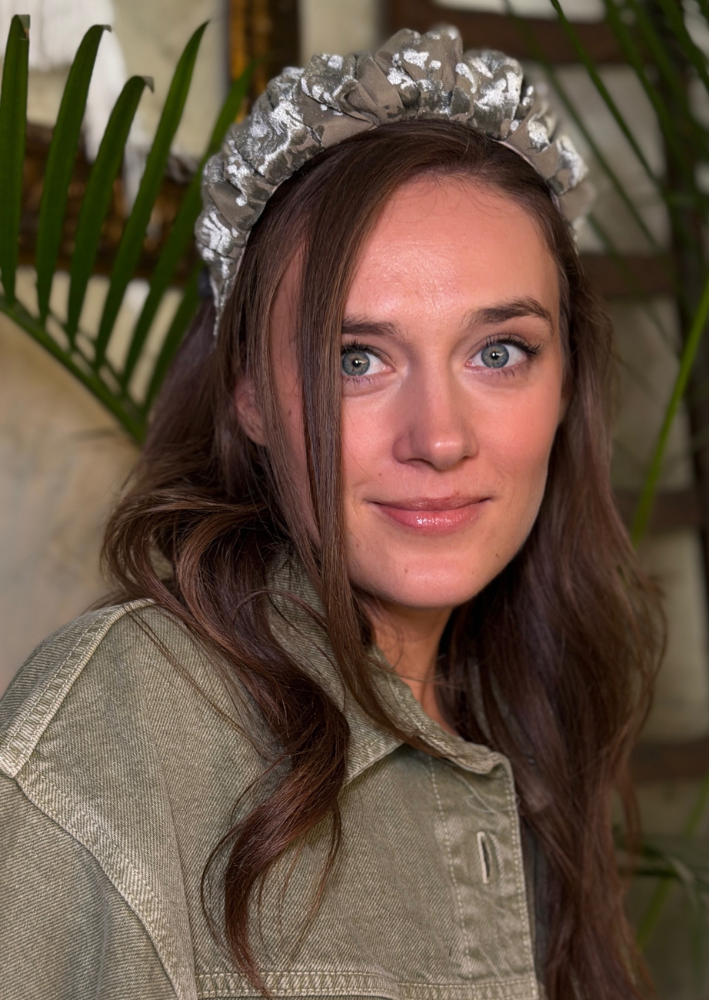 קשת בינונית ויולה קטיפה ירוק מרווה עדינה