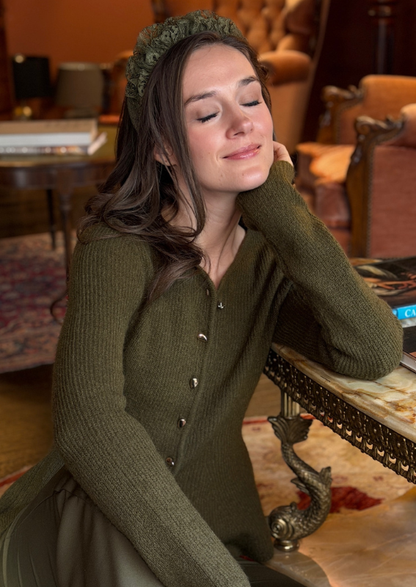 קשת פטיט רנה תחרה ירוק זית