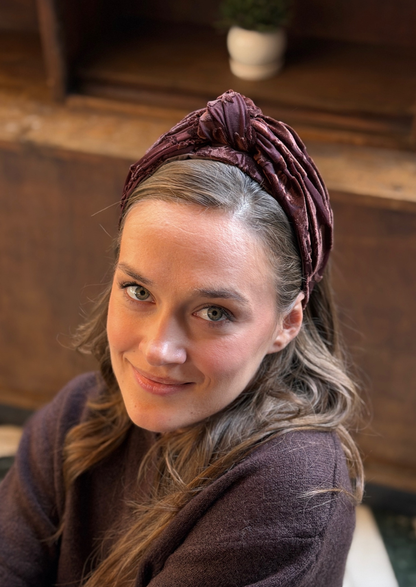 קשת רחבה מאיה חום שוקולד