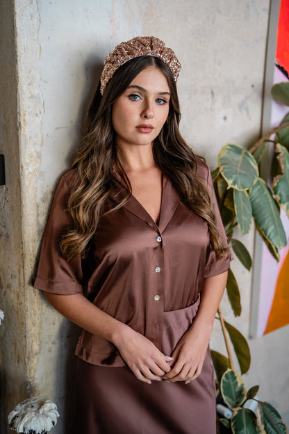 קשת קאסיה צרה פייטים רוזגולד