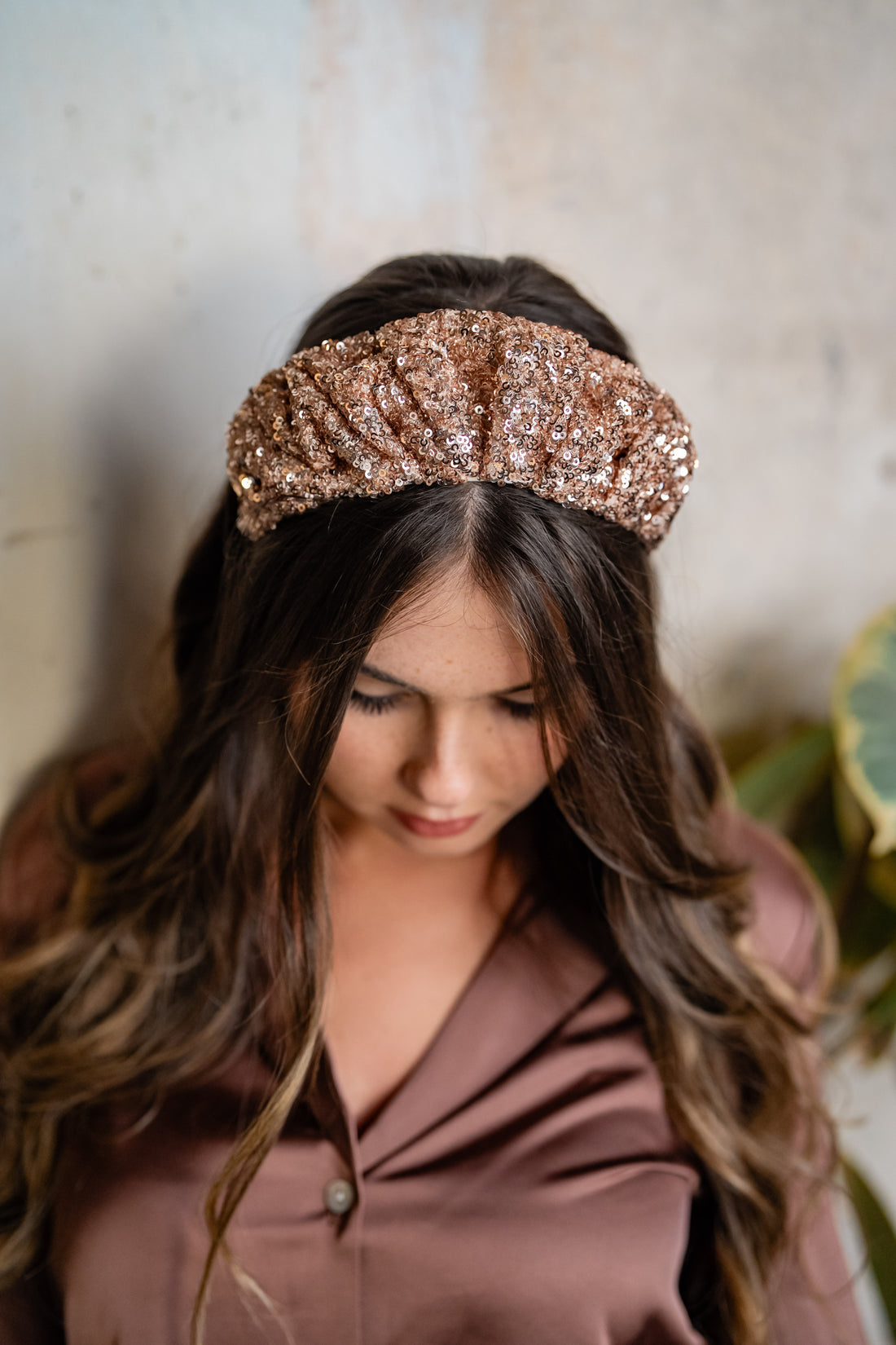 קשת קאסיה צרה פייטים רוזגולד