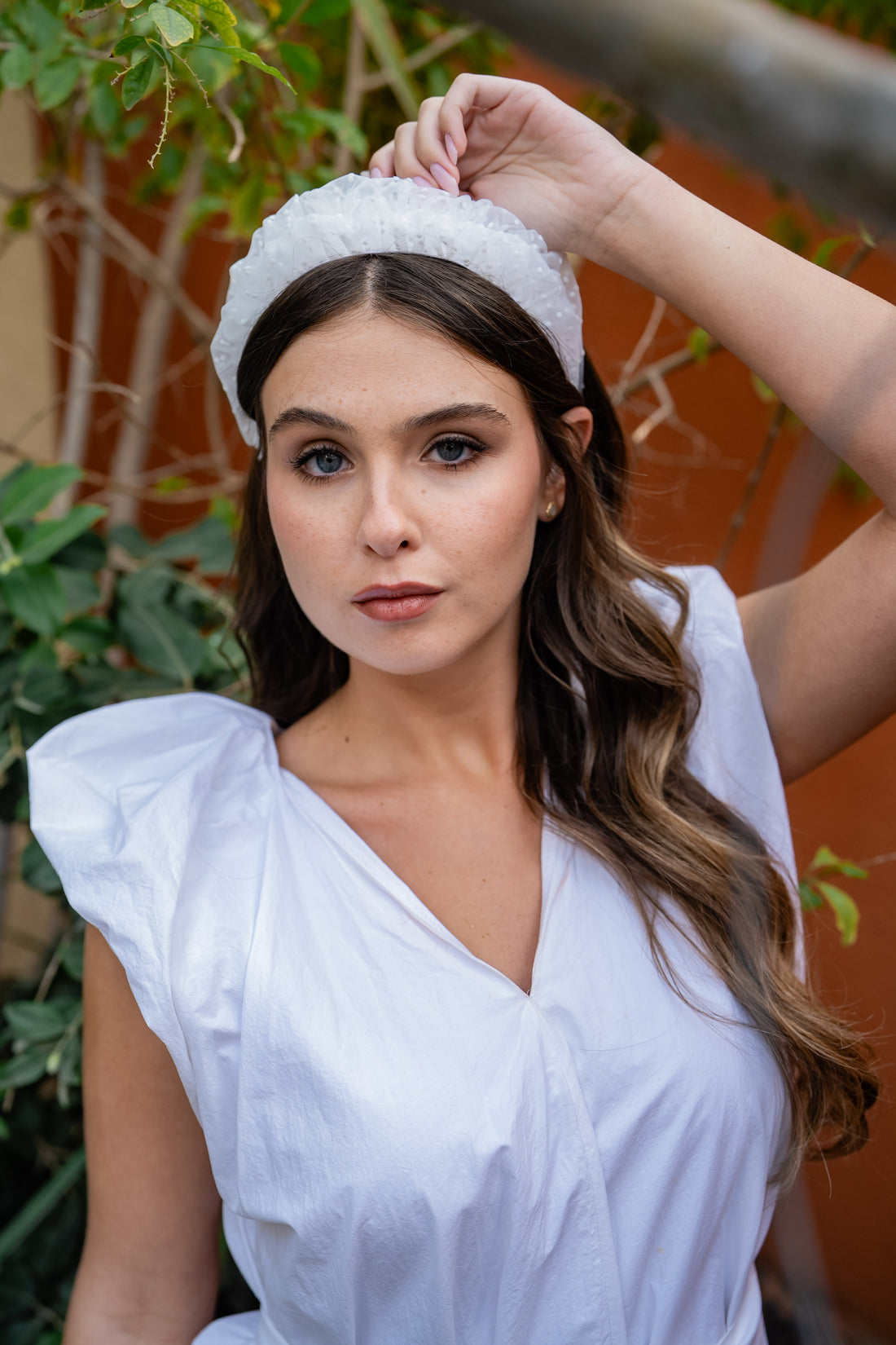 קשת רנה צרה נקודות לבן