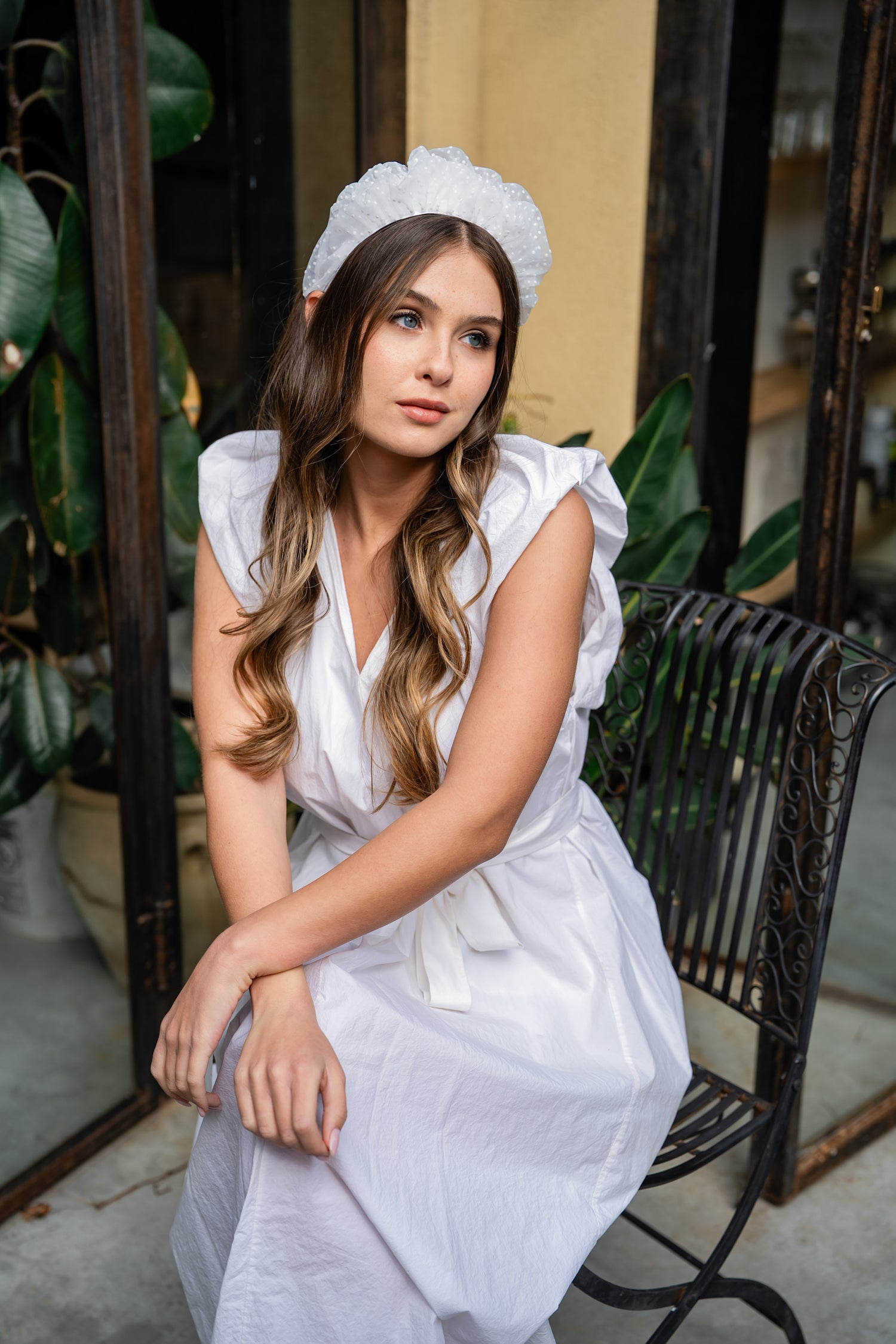 קשת רנה רחבה נקודות לבן