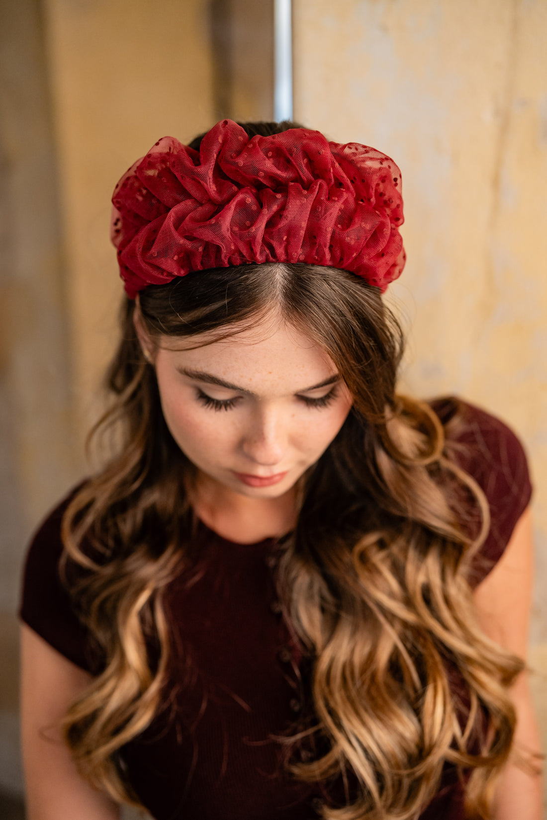 קשת רנה בינונית נקודות בורדו