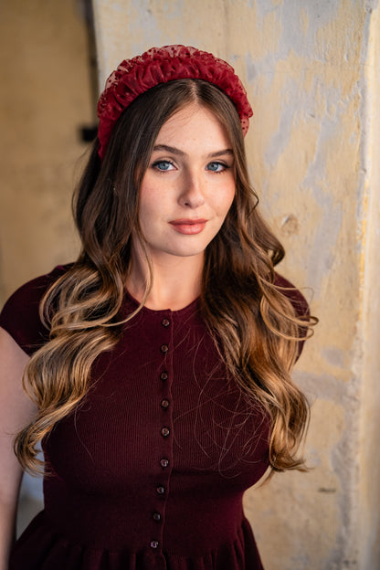 קשת רנה צרה נקודות בורדו
